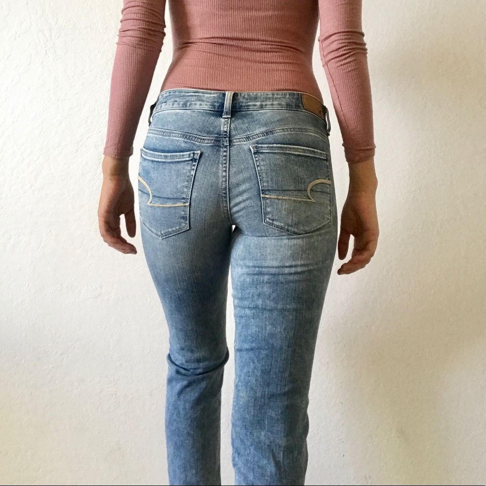 Blue denim jeans